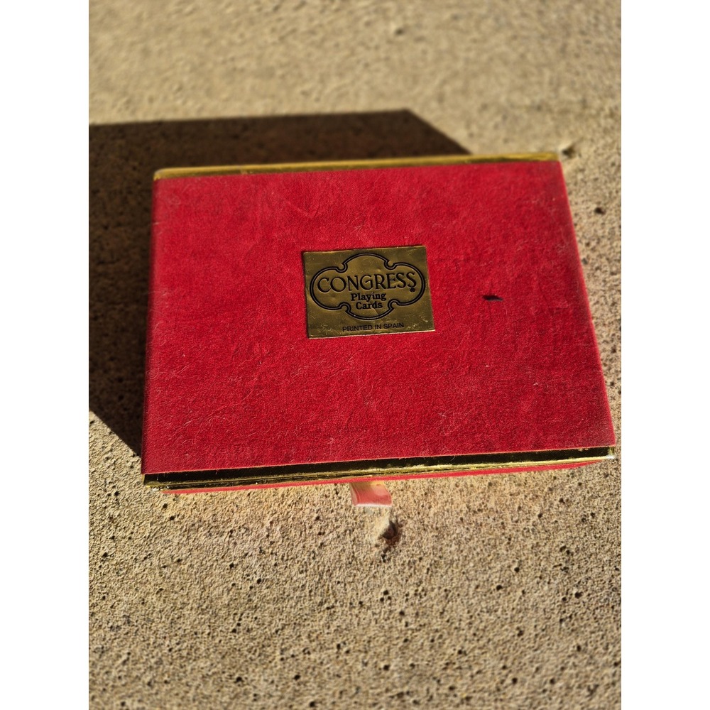 Red Hat Society Congress Playing Cards Mint Complete Spain Velvet Box - Picture 3 of 4